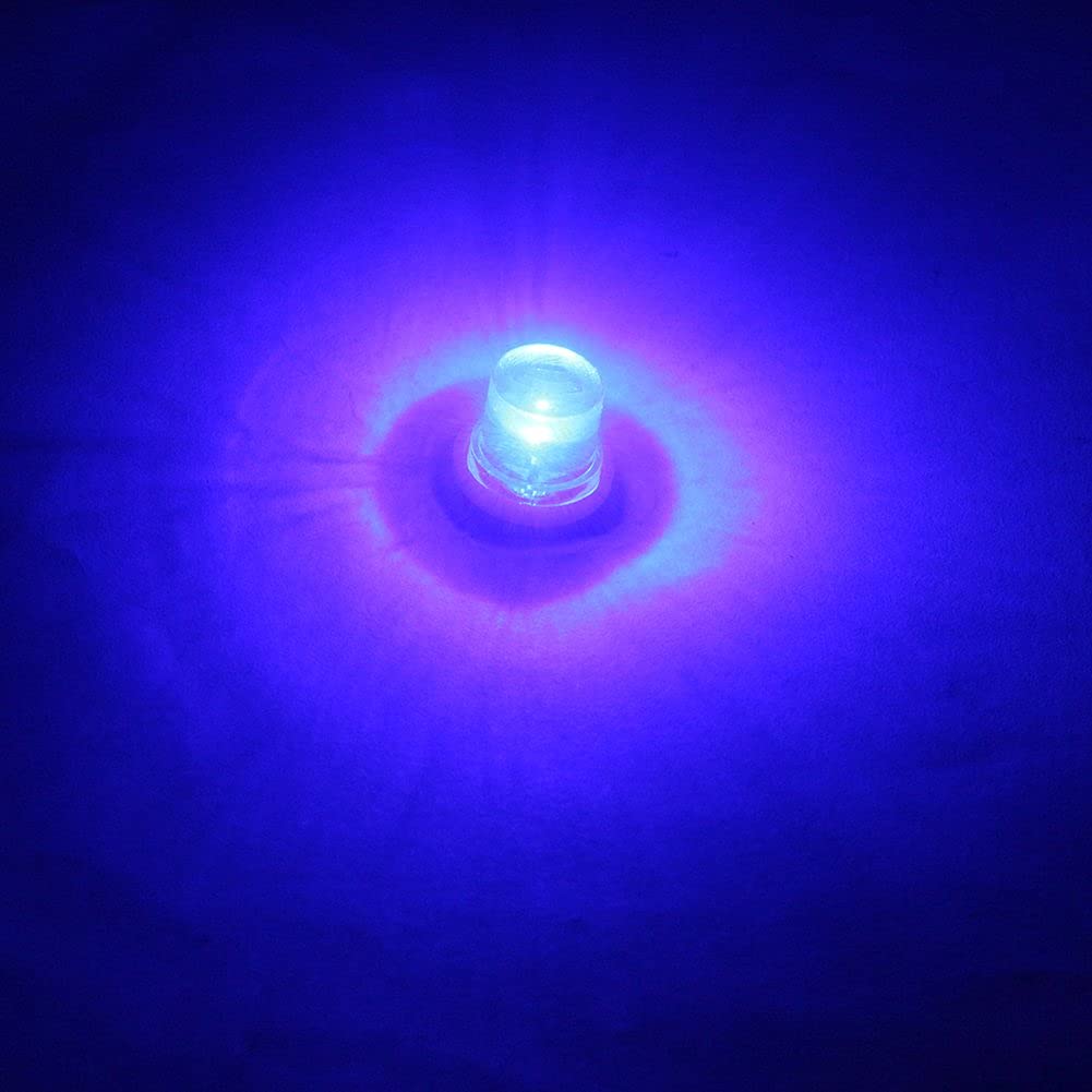 Gutreise 10Pcs E10 Screw 6V Blue Flood Light Led Bulb Flood Light Lamps +10Pcs E10 Base (6V, Blue)