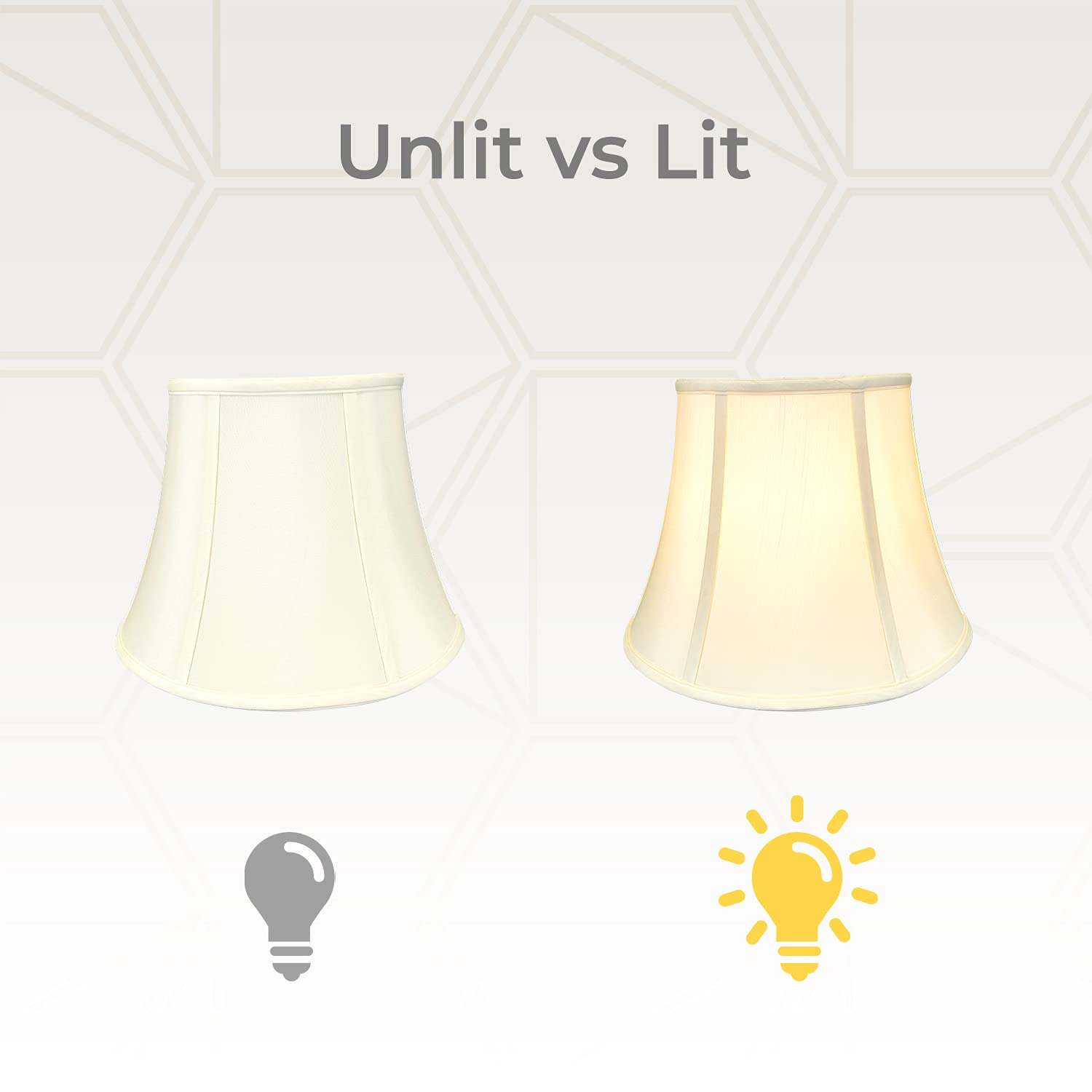 Royal Designs Modified Bell Lamp Shade - Eggshell - 10 X 16 X 12.5