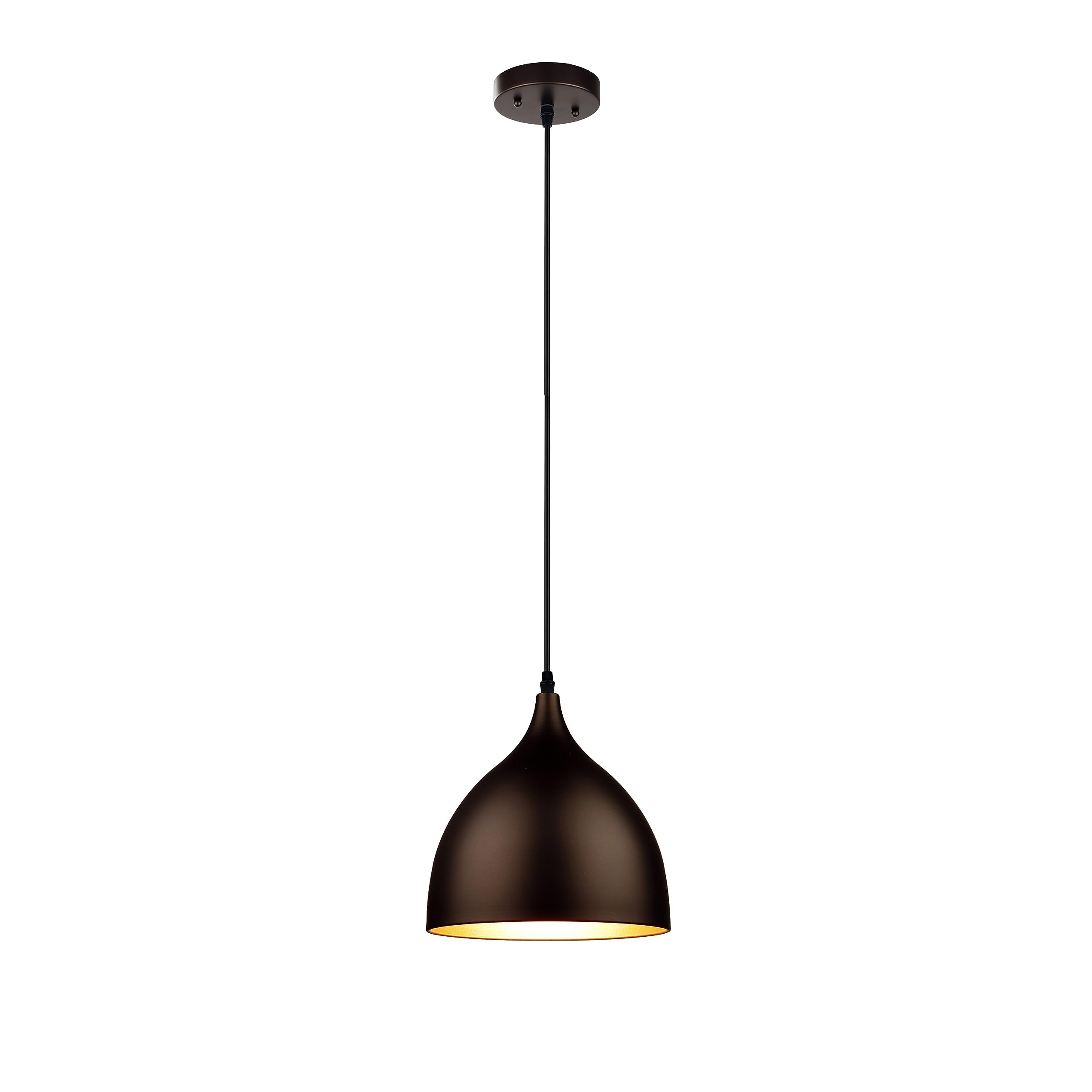Chloe Lighting Walter Industrial Mini Pendant Ceiling Fixture 10in Wide, Oil-Rubbed Bronze, Metal, Model CH58070RB10-DP1