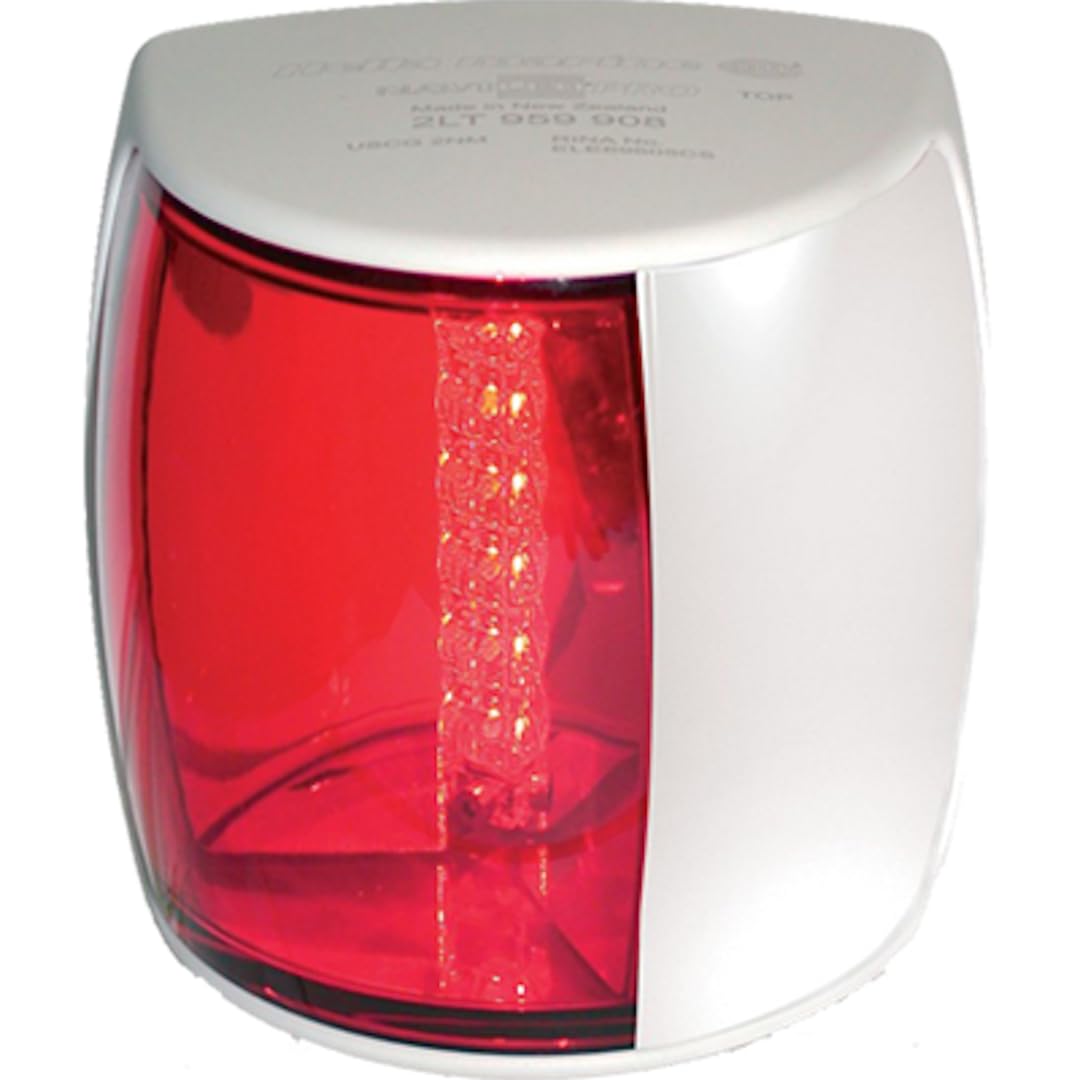 Hella 959900211 '9900 Series' Naviled Pro Multivolt 9-33V Dc 3 Nm Led Port Light With Colored Outer Lens And White Shroud