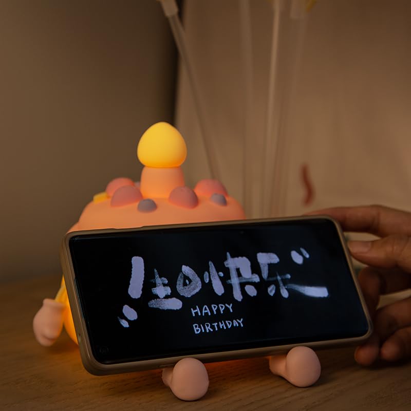 Qanyi Birthday Gifts Cupcake Light For Kids  Silicone Party Cake Nursery Night Lamp With Soft Touch  Rechargeable Table Lamp Decor Gift For Daughter Girl Sister