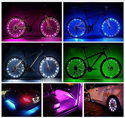 HIKENRI Battery Powered LED Strip Lights, 5050 RGB Color Changing, 3M/9.8FT, 90 LEDs, Flexible Plastic Design