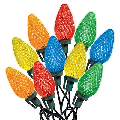 HW 47736-88 LED Light Set, C9, Multi-Color Faceted, 75-Ct. - Quantity 4