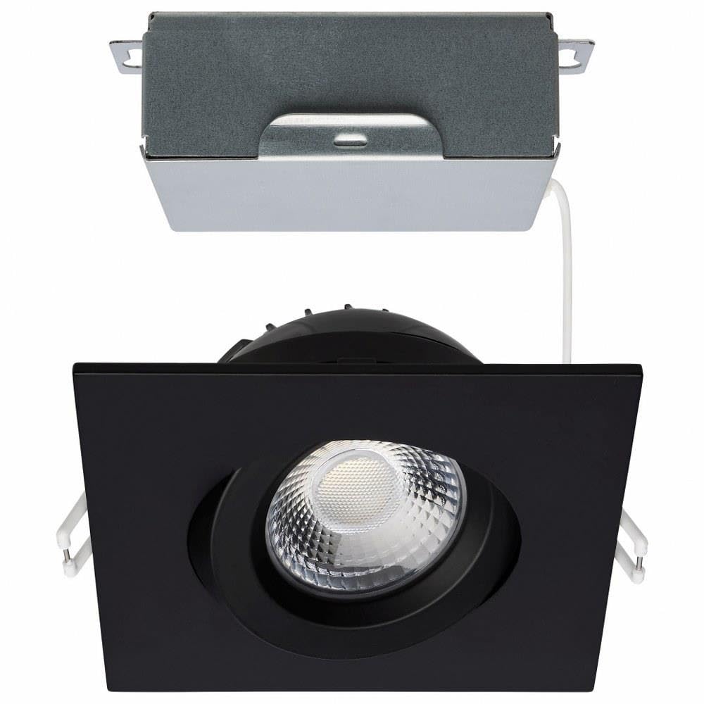 Satco S11622R1 4-Inch Low-Profile LED Gimbaled Directional Architectural Downlight, CCT Selectable 2700K/3000K/ 3500K/4000K/5000