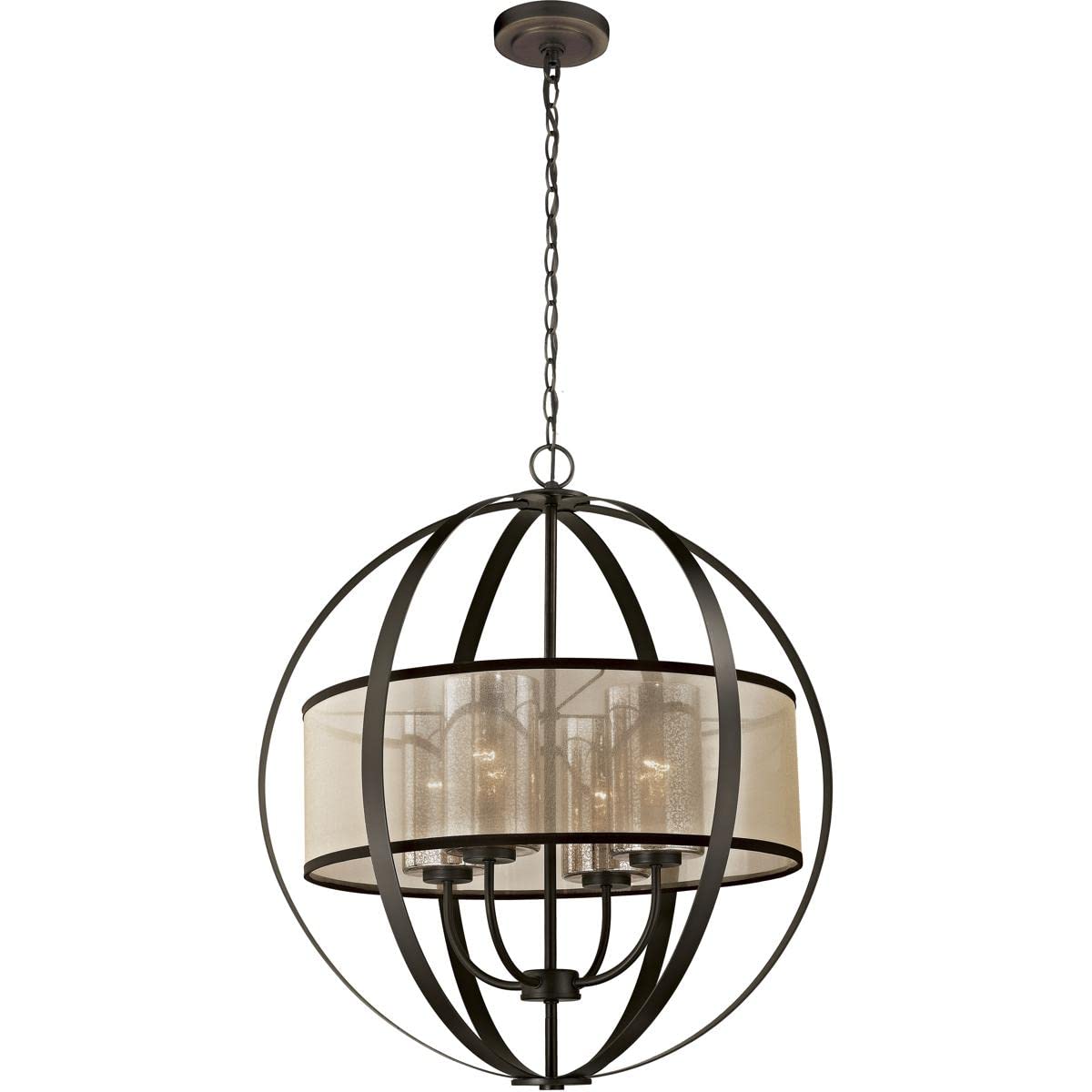 ELK Lighting 57029/4 Chandelier, One Size, Bronze , Oil-rubbed Bronze