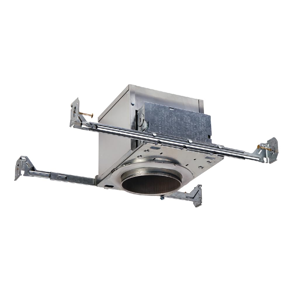 HALO E26 4 in. Aluminum Recessed Lighting Housing for New Construction Ceiling, IC, Air-Tite, Adjustable Socket Bracket, (E4ICAT