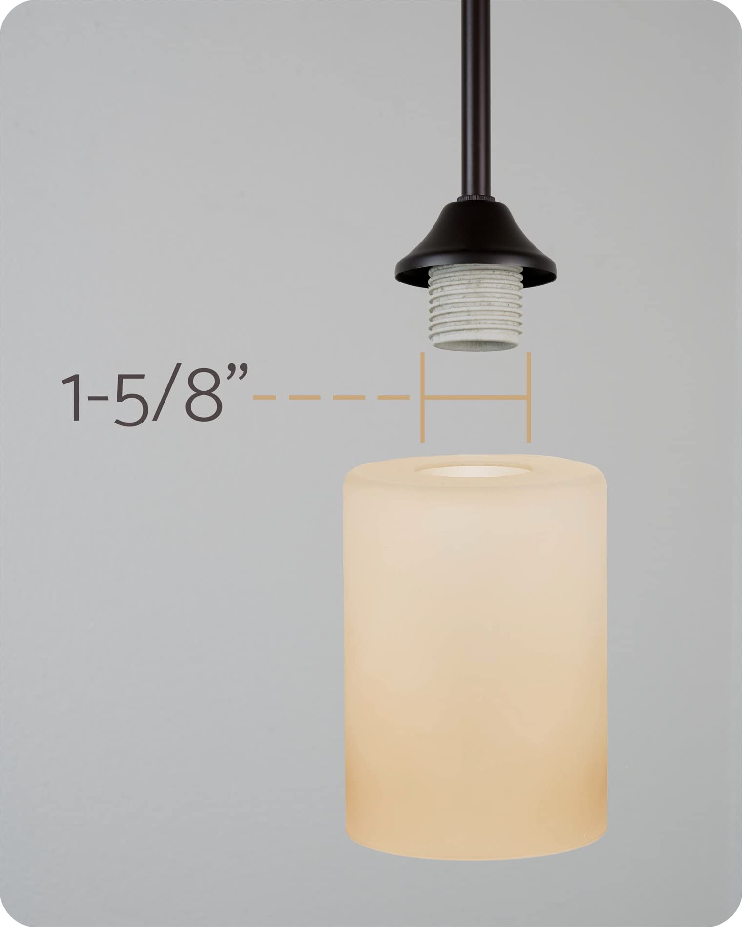 Kira Home Villa Replacement Glass Shades, 5.5" Amber, 1.75" Fitter, 3-Pack, Model RV-GL9044-S3