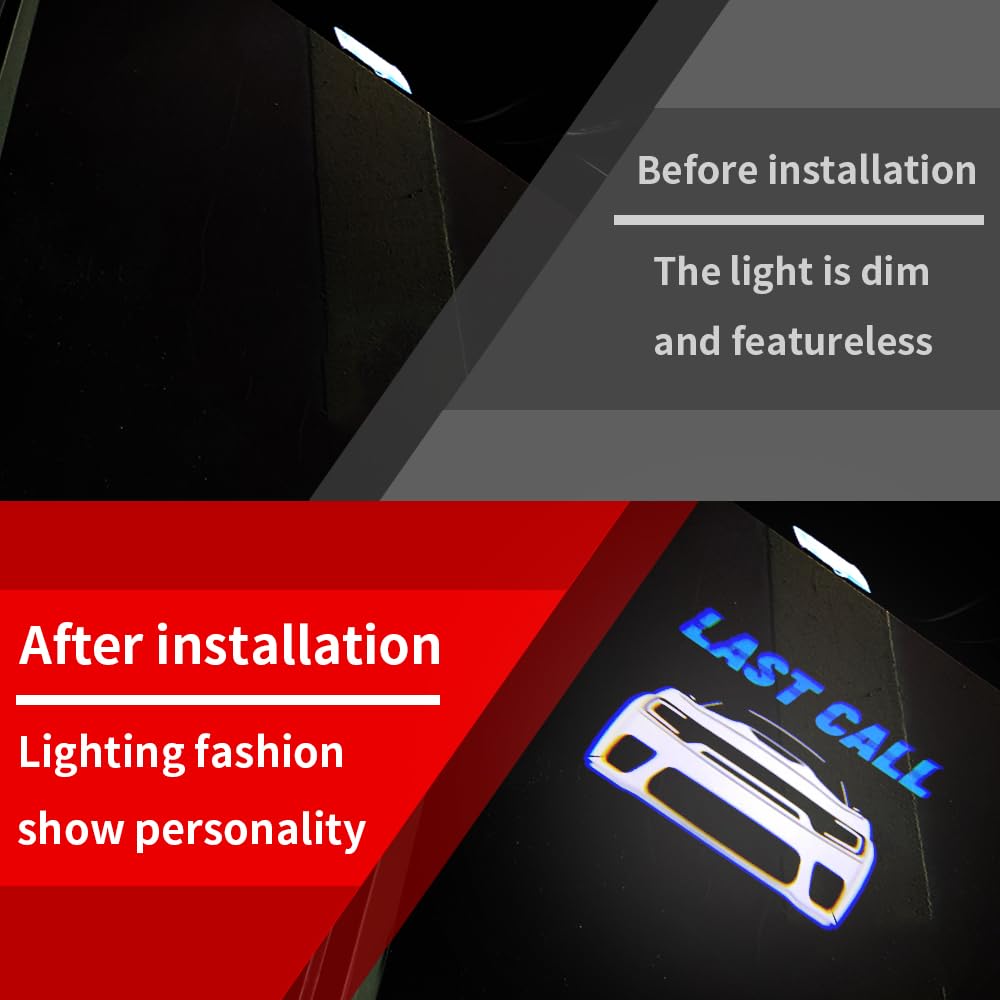 Uuakarin 2 Pcs Non-Fading Last Call Car Door Logo Lights Compatible For Charger 2010-Present Courtesy Led Ghost Shadow Light Pro