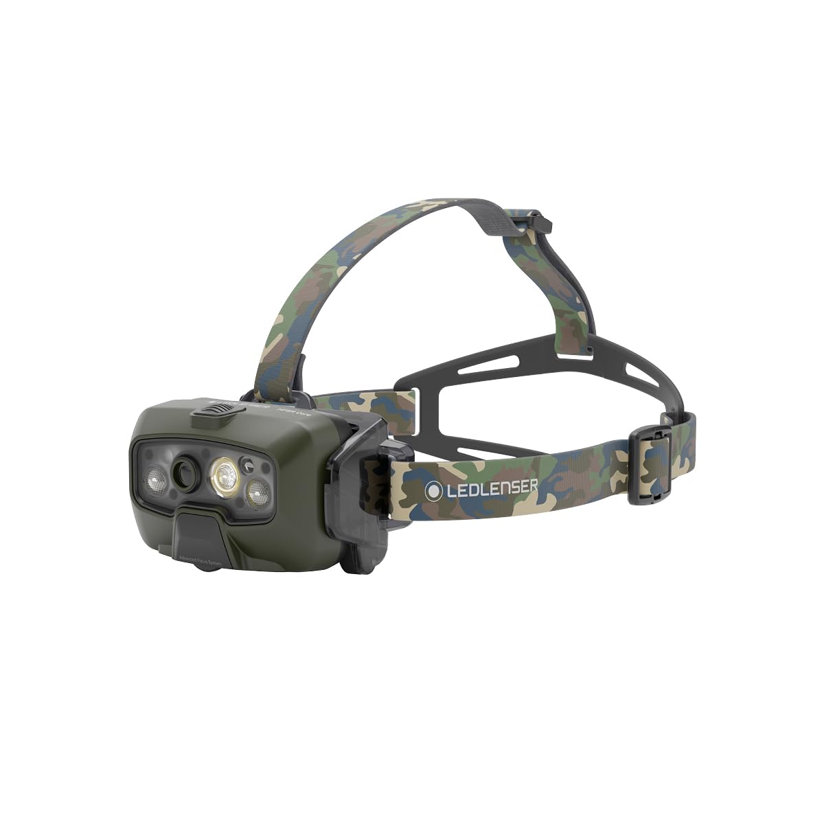 Ledlenser HF8R Core RGB Fishing Head Torch Rechargeable, Camouflage, 1600lm, 8 Modes inc Red, Green, Blue LED Light, Up to 90hrs