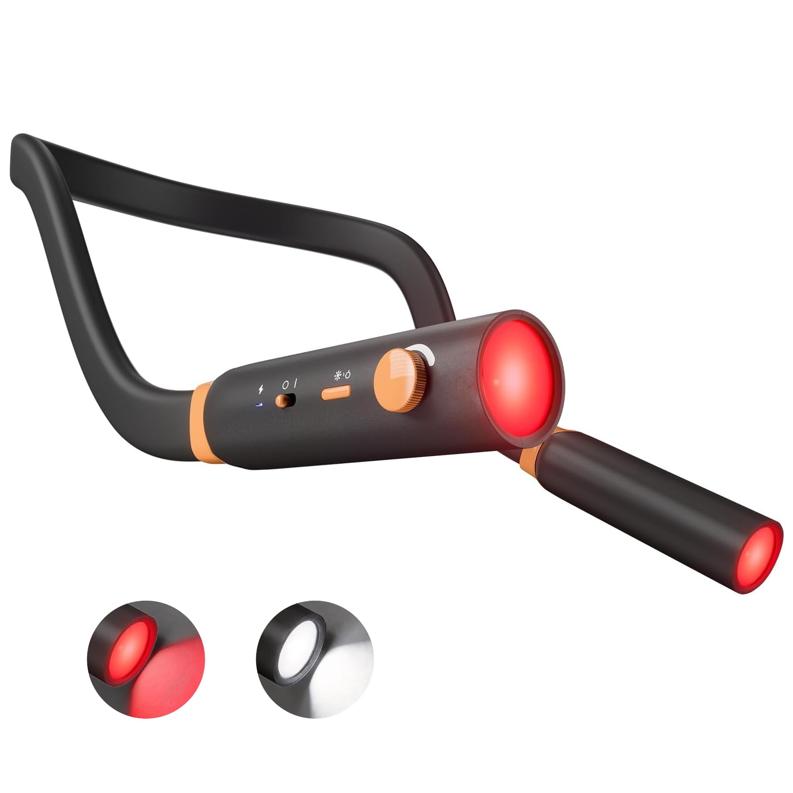 LifeZoom Neck Reading Light, Rechargeable Book Light for Reading at Night, 660nm Red Light & White Modes, Flexible 360 Bendable,