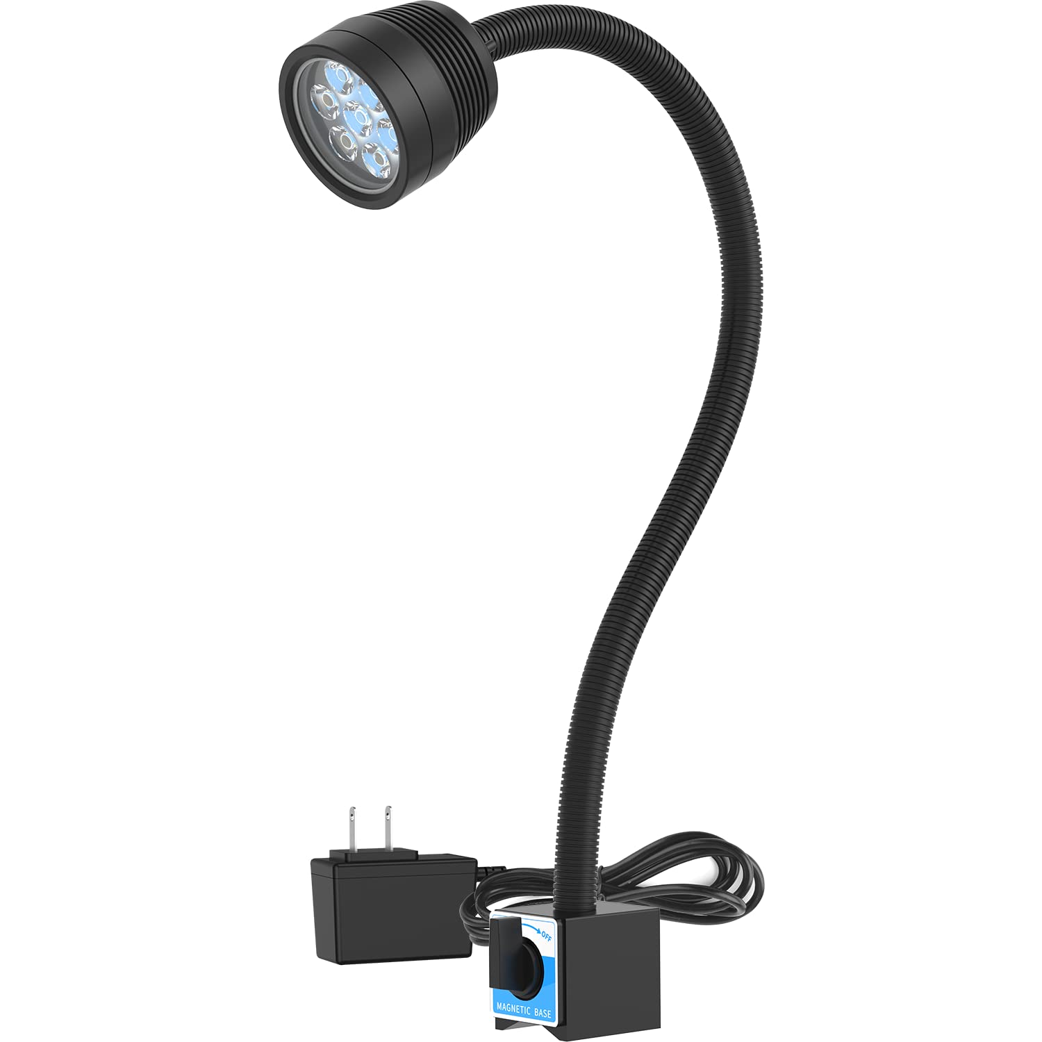 Magnetic Light, 14W Magnetic Lathe Light, IP66 WaterProof Led Machine Light 1400 Lumens for Lathe Lighting Milling Machine, Dril