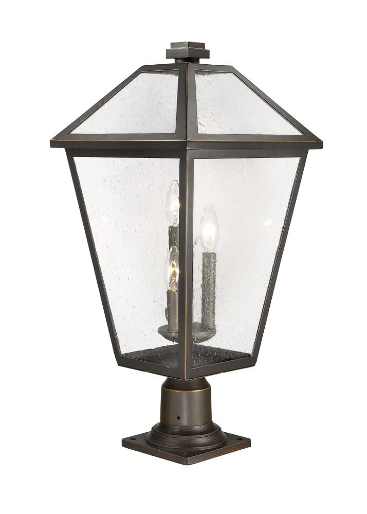 Z-Lite 3 Light Outdoor Pier Mounted Fixture, Stainless Steel, Seedy, 25.75x12.25x12.25, Model 579PHXLR-533PM-ORB