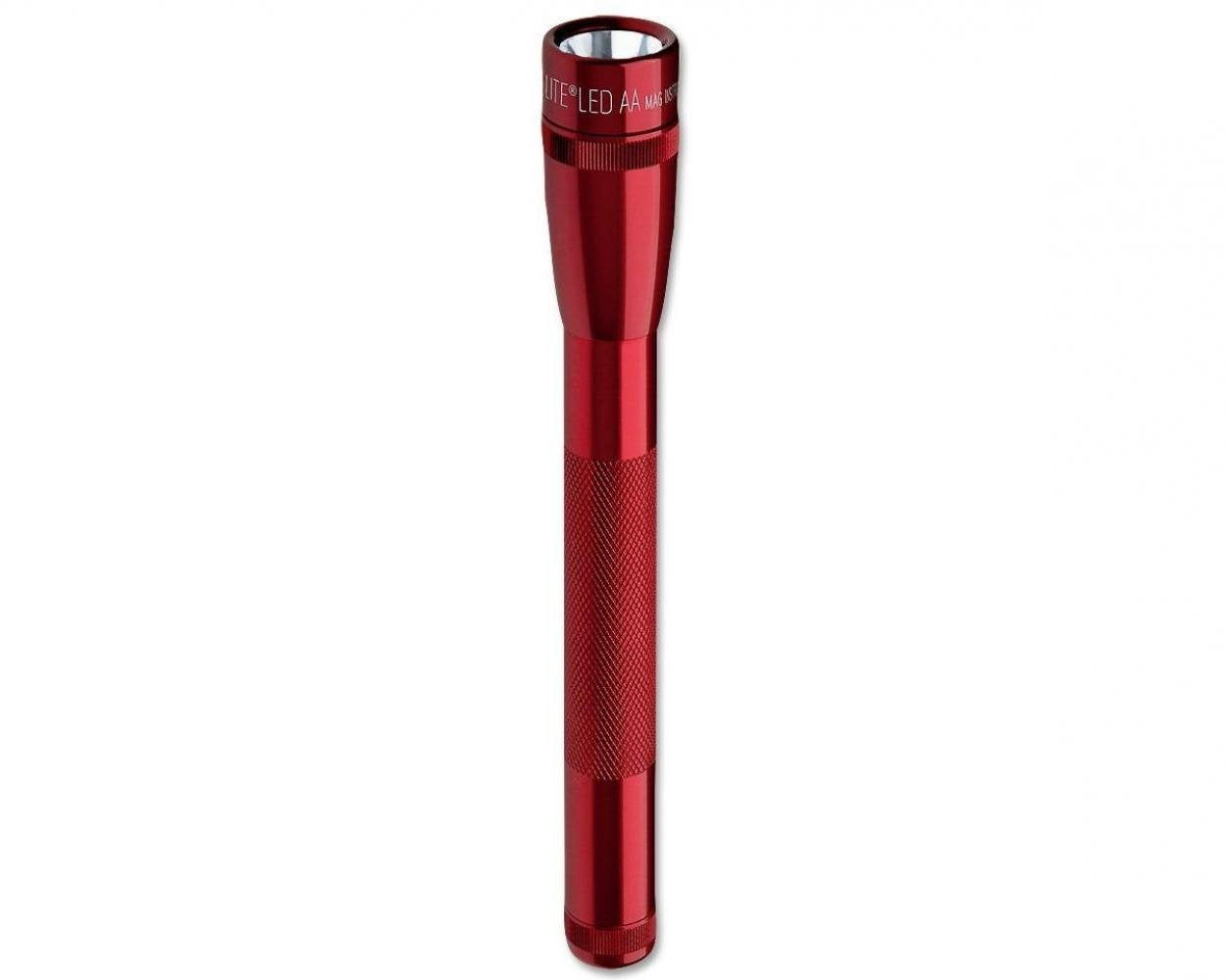 Maglite Mini Led 2-Cell Aa Flashlight With Holster, Red