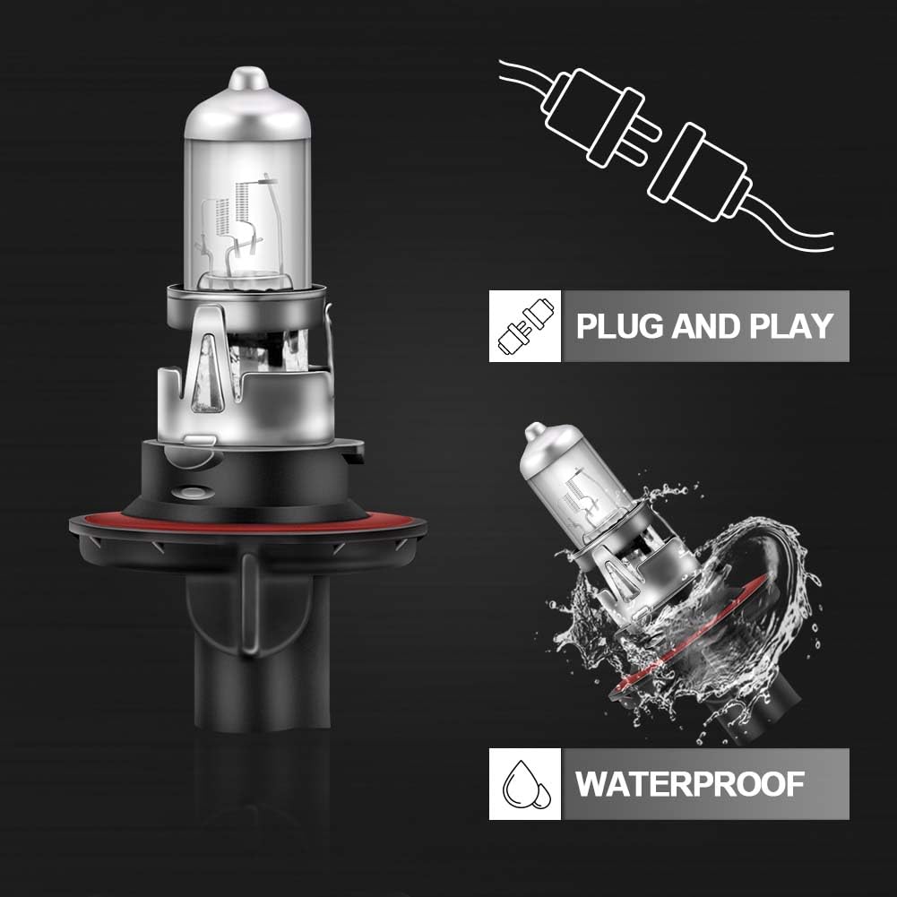 WinPower H13 9008 Halogen Headlight Bulb, Super Bright 55W/60W, 4300K Warm White, Pack of 2