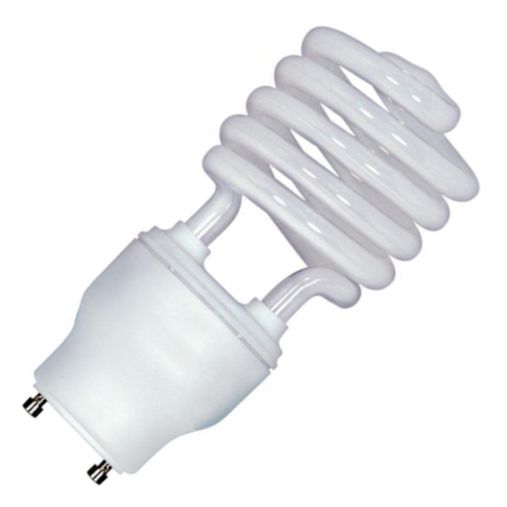 Satco Mini Spiral CFL Light Bulb 26W (120W Equivalent) 1750 Lumens GU24 Base 2700K Soft White Glass 1 Count