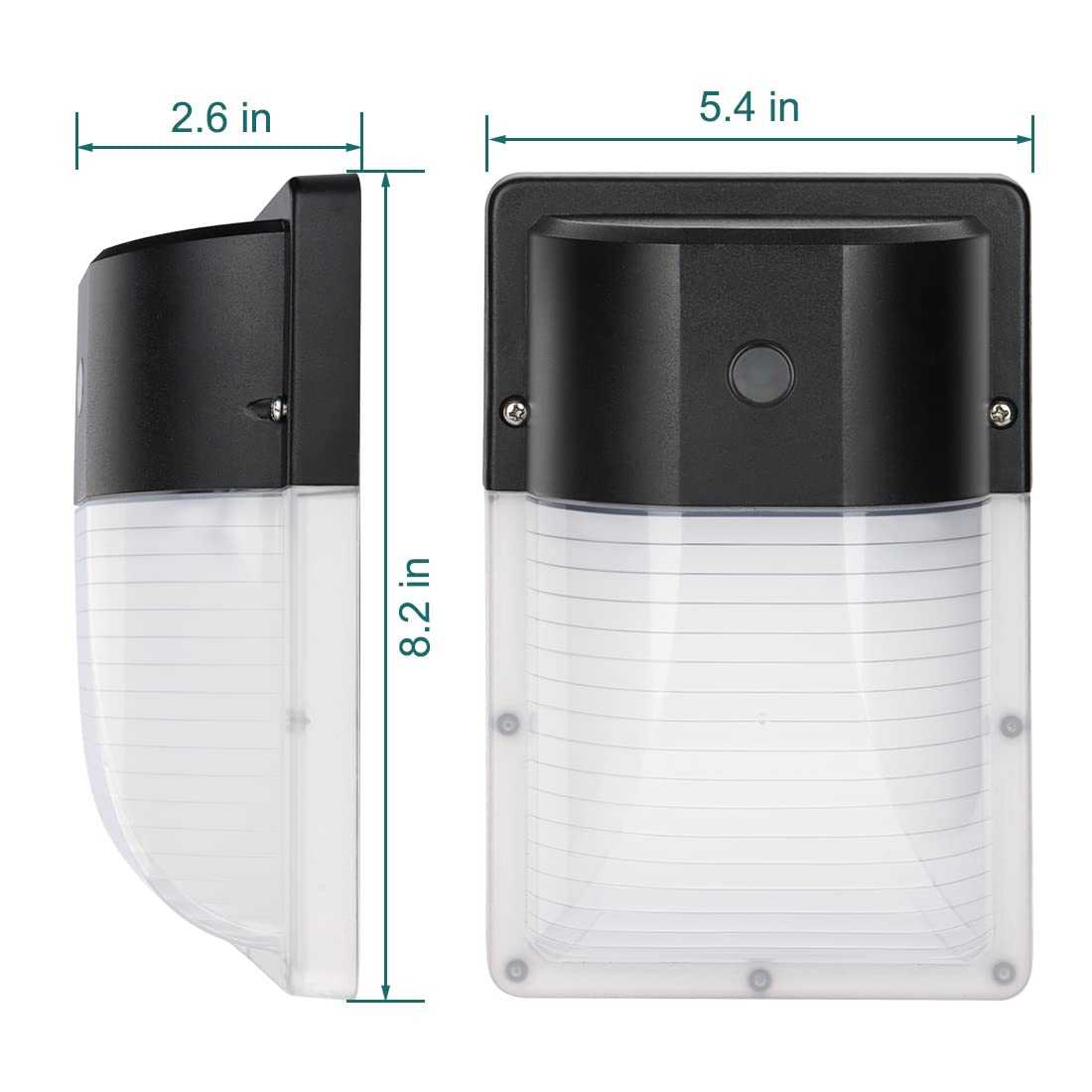Kadision LED Wall Pack Light, 13W 1430lm, Dusk to Dawn, IP65 Waterproof, 4-Pack, Black, Model WP-13AS(5000K)