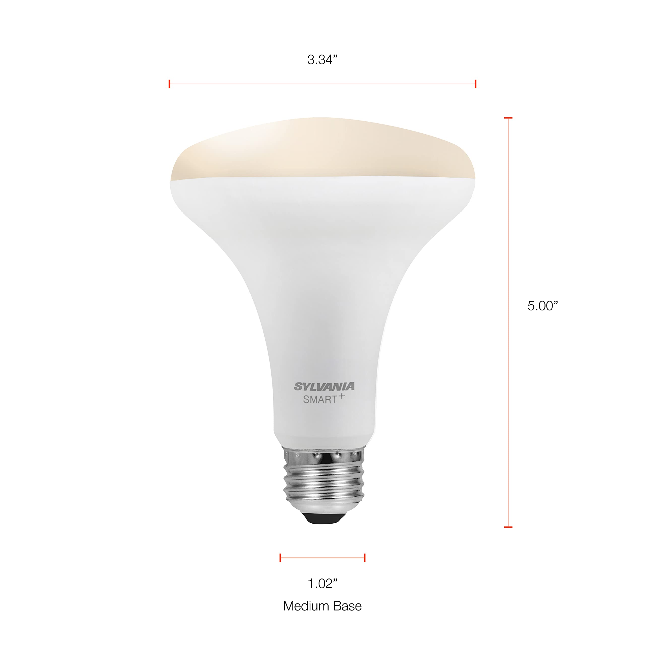 Sylvania Bluetooth Mesh Led Smart Light Bulb, One Touch Set Up, Br30 65W Replacement, E26, Soft White, Works With Alexa Only - 2