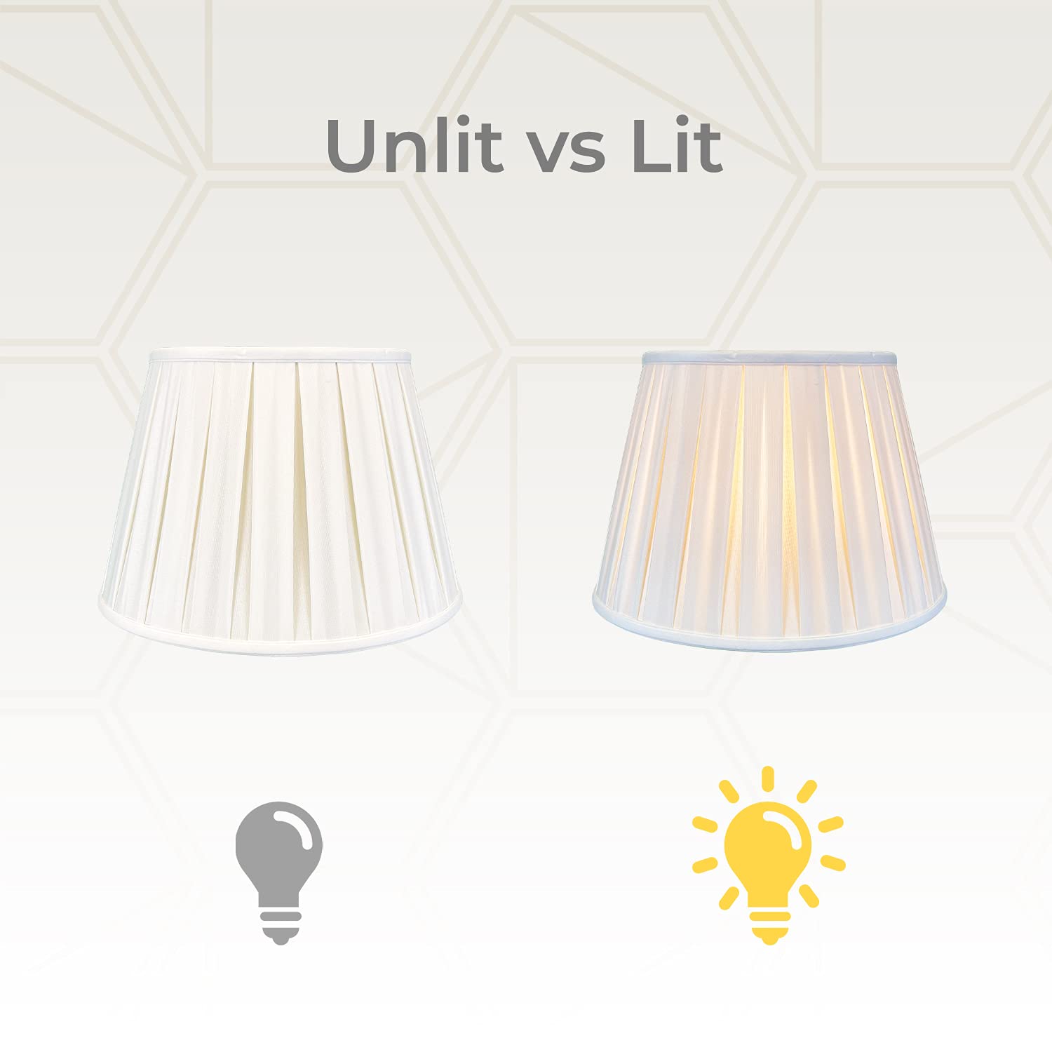 Royal Designs, Inc., Empire English Pleated Large Lamp Shade, Spider Fitter, Bso-724-16Wh, 10.5 X 16 X 11 In, White