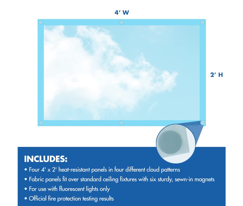 Educational Insights Calming Clouds Light Filters, 4-Pack, Fabric, Multi-color, Model 1235