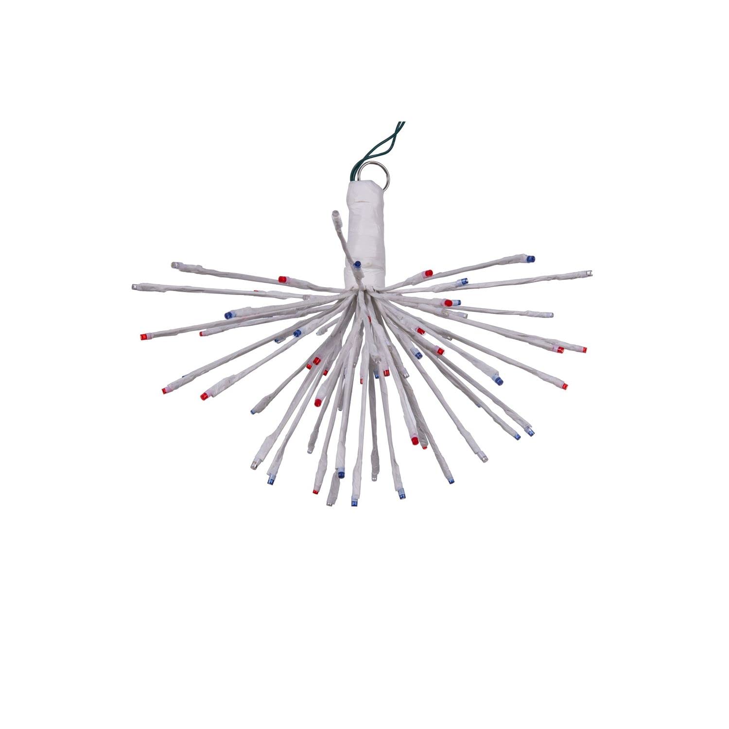 Vickerman LED String Lights, 80Lt, 16in White Starburst, Blue Steady, Model X21W095