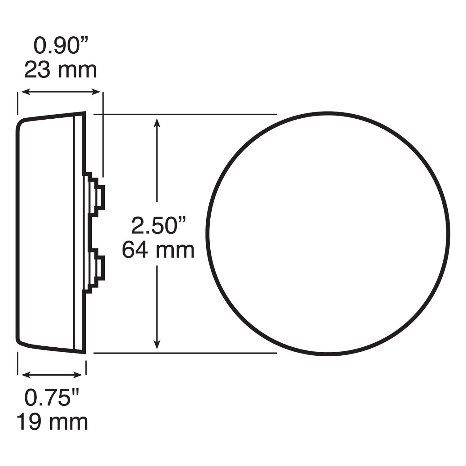 Peterson Manufacturing PM V162KA Amber 2 1/2in LED Clearance/Side Marker Light