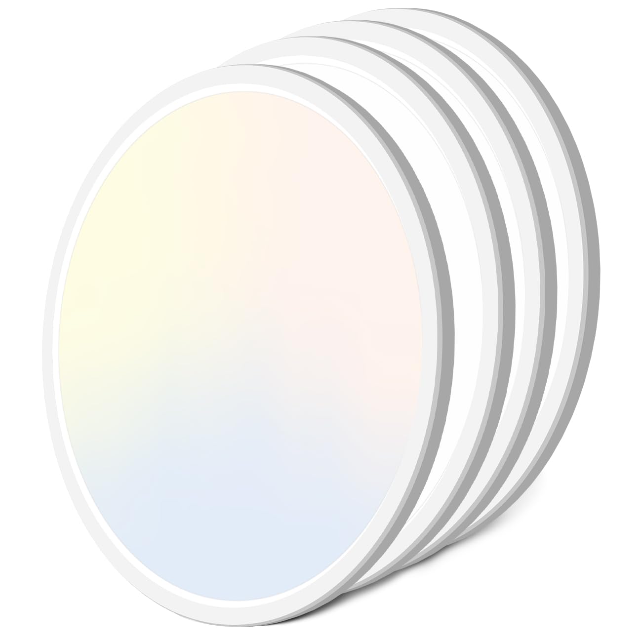 zemty LED Ceiling Light Flush Mount, 36W 4200lm, 16.5 Inch, Selectable 3000K/4500K/6000K, White, Model CL