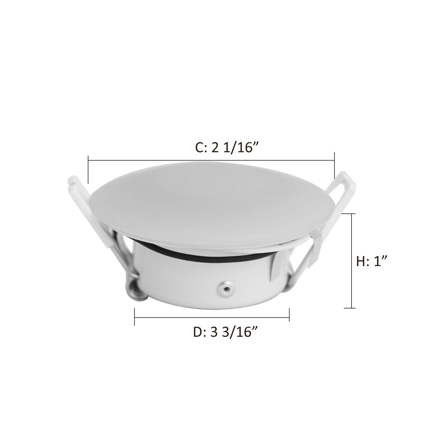 Facon 3 Inch LED RV Puck Light, Aluminum Recessed Down Light, 4000K Cool White, 12V, 6 Packs