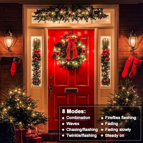 Zaiyw 50Led Battery Operated String Lights 16.5Ft With Remote & Timer, Warm White, 4 Pack