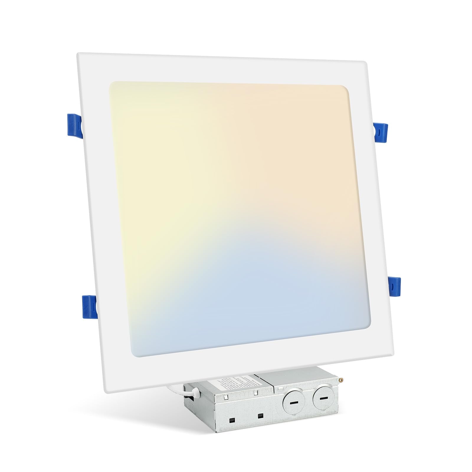 HONZIN 1 Pack 12 Inch Square Recessed Lighting, 5CCT Ultra-Thin LED Downlight, 2700K/3000K/3500K/4000K/5000K Selectable, Dimmabl