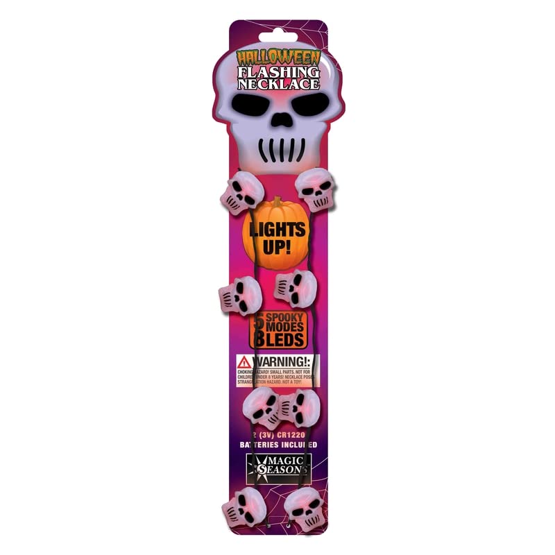 Shawshank Ledz Magic Seasons Prelit Spooky Flashing Bulb Necklace Accessory - Case Of: 2424