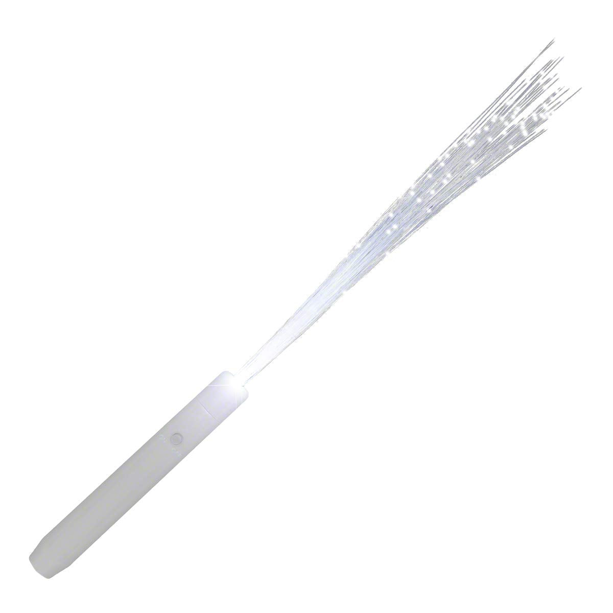 Flashingblinkylights White Light Up Stick Fiber Optic Wand (Set Of 12) Led Sparklers