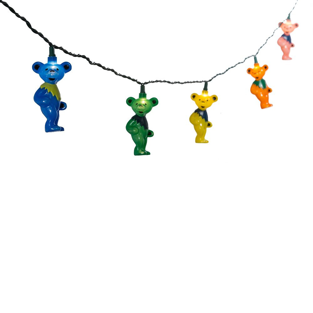 Grateful Dead 10-Light Bears Light Set, 11.5ft, Multicolor, Model GD9141