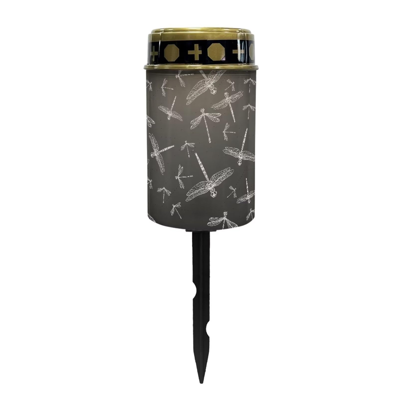 Psesaysky Dragonfly Solar Outdoor Lights Waterproof Solar Walkway Lights Memorial Cemetery Decorations Garden Solar Light for Ya