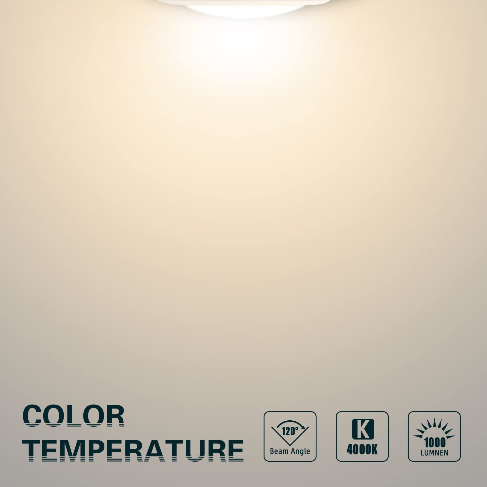 TOPELER 15W Dimmable Flush Mount Ceiling Light, 4000K Cool White, Metal, 6 Pack, Model CDR615B-T-W-4K-6