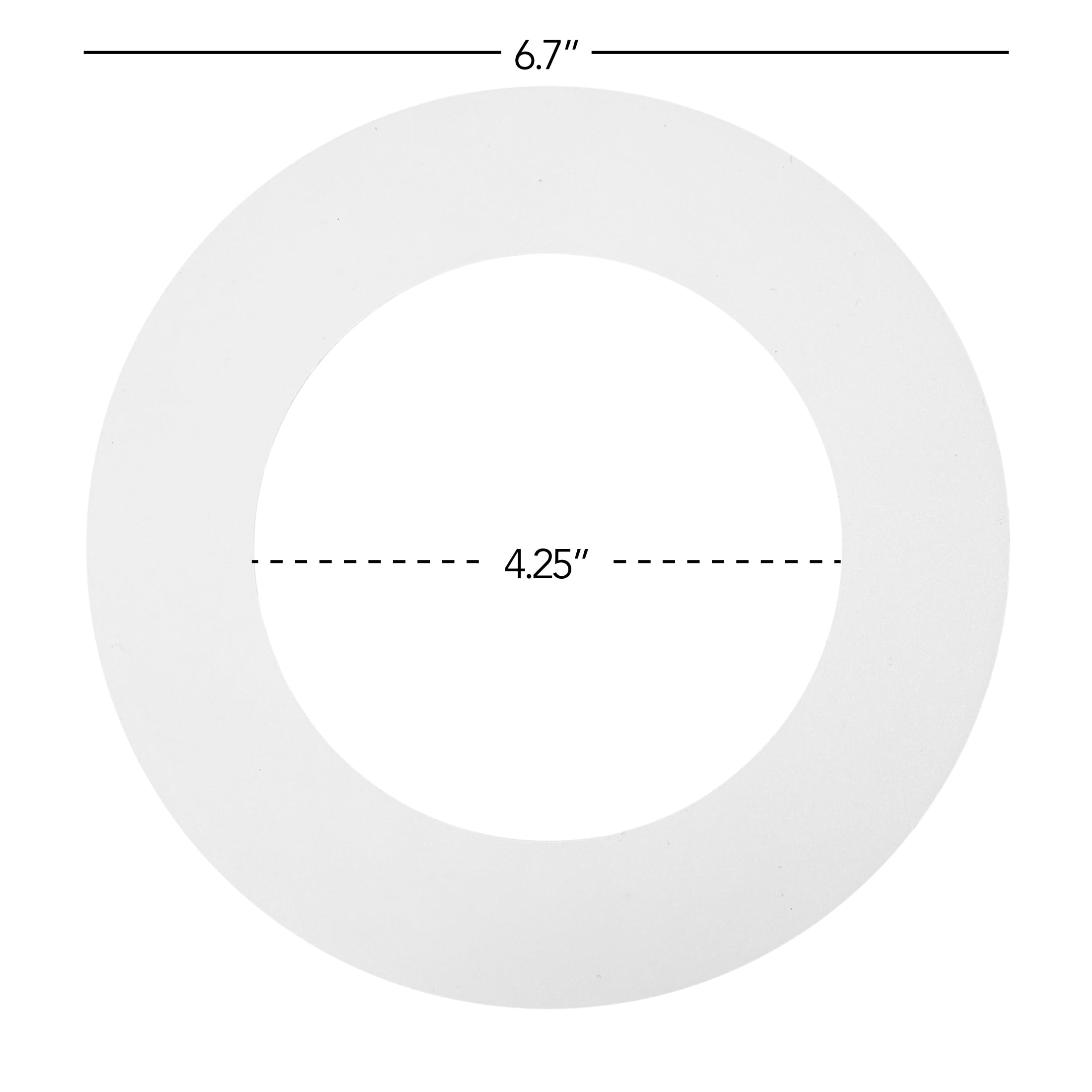 Maxxima 12 Pack 4" Goof Rings for Recessed Lights, White Plastic Trim Ring, Model MRL-4RING-12, Durable Design