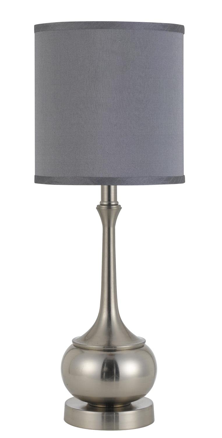 Cal BO-2256TB Metal Accent Lamp, Brushed Steel, 10 x 10 x 24.5 inches