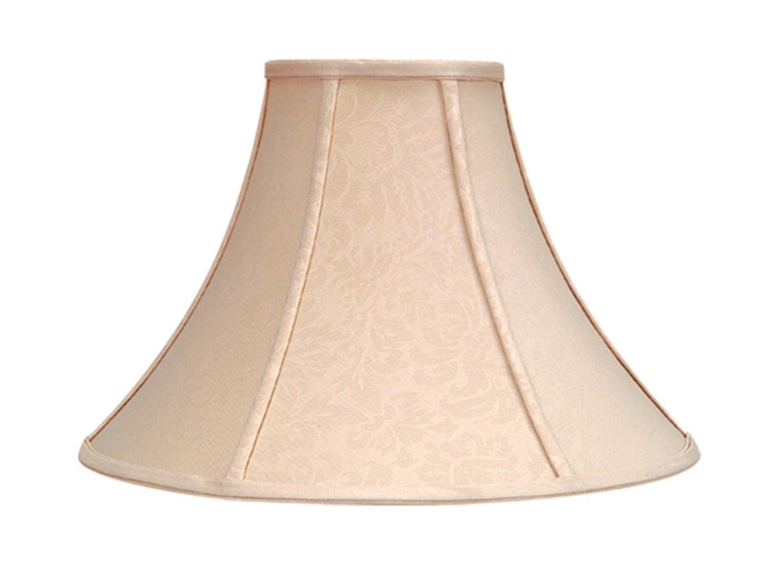 Cal Lighting Silk Shade - 12-Inch Metal Lamp Shade with Pattern, Gold, Model SH-7048, Size 17inL x 17inW x 12inH