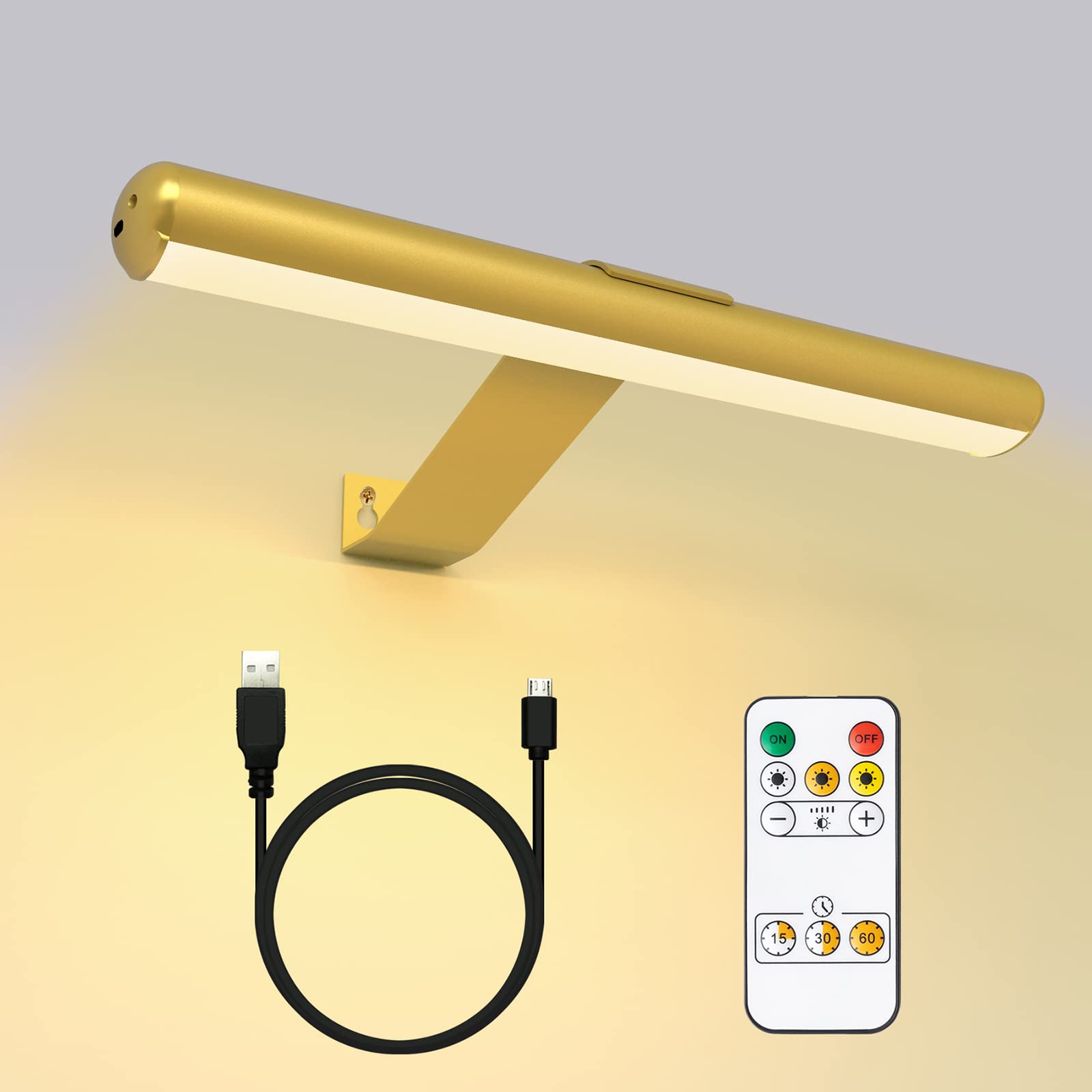 Arixinks Wireless Picture Light For Art Painting With Remote Control, Rechargeable Battery Picture Light Dartboard Light, Full M
