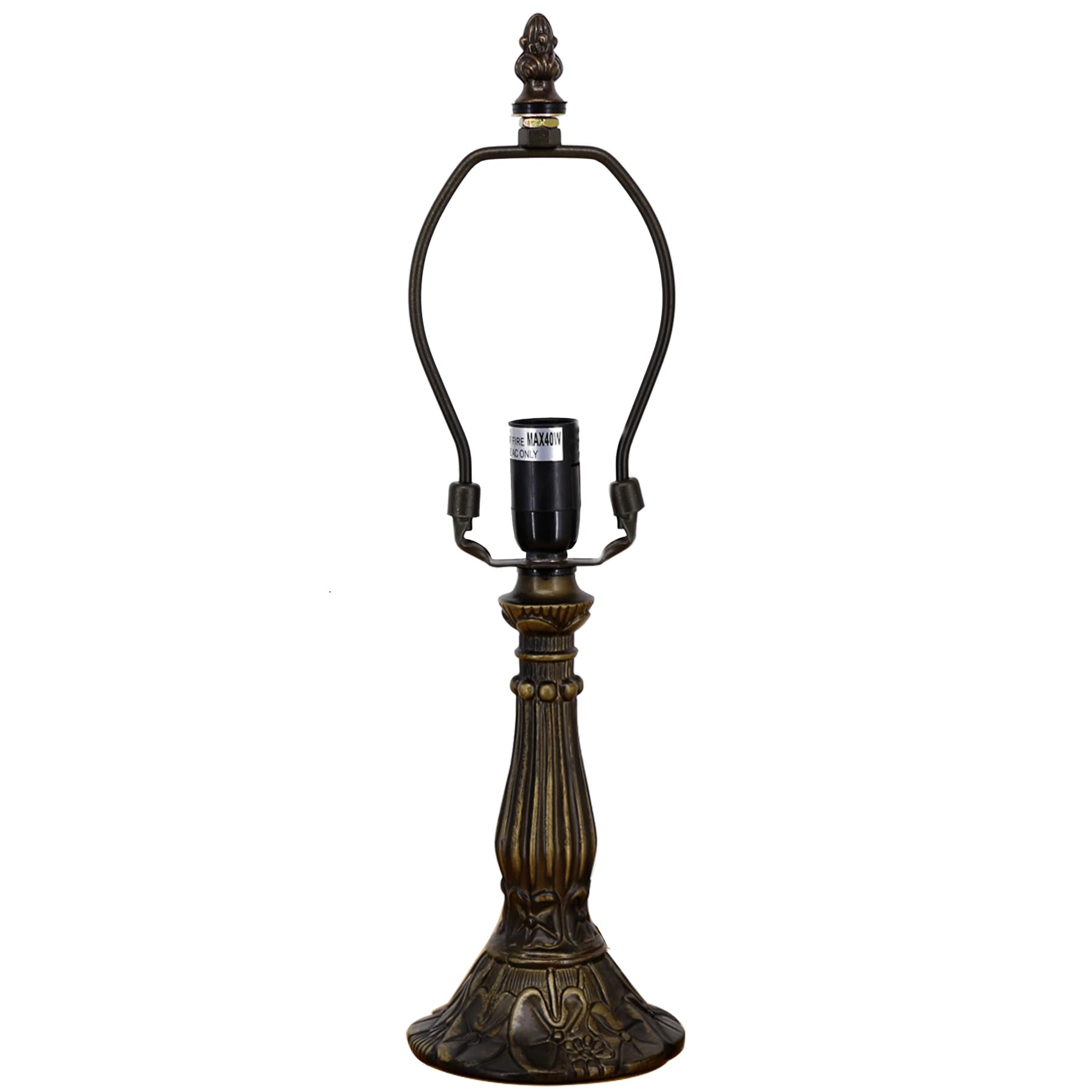 TCODTPOL Tiffany Table Lamp Base Replacement, Resin, Bronze, Model W08T02, Size B (W4H15 Inch)