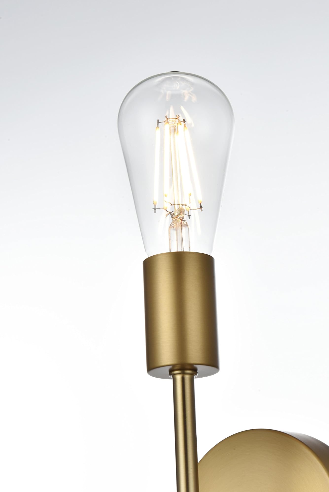 Living District Indoor Modern Home Decorative Bright Ceiling Keely 1 Light Black and Brass Wall Sconce