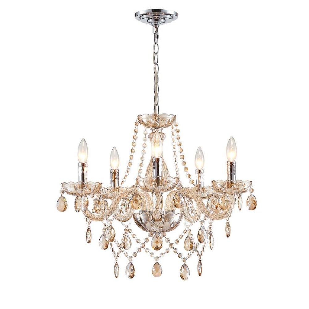 Saint Mossi 5 Light Modern K9 Crystal Chandelier for Dining Room ...