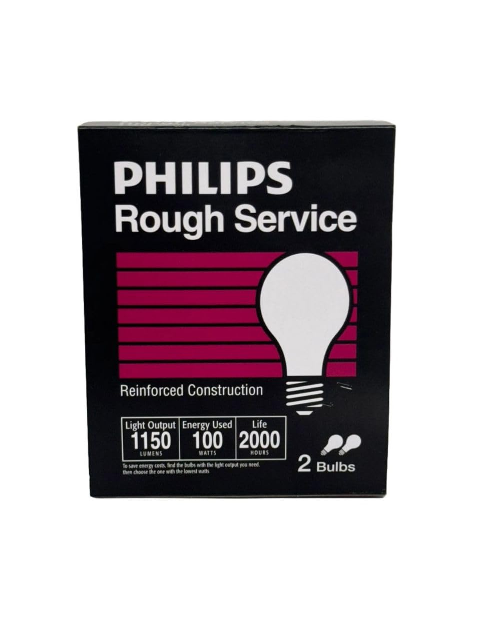 Generic 100W A19 Medium Base Frosted Light Bulbs - 2 Pack