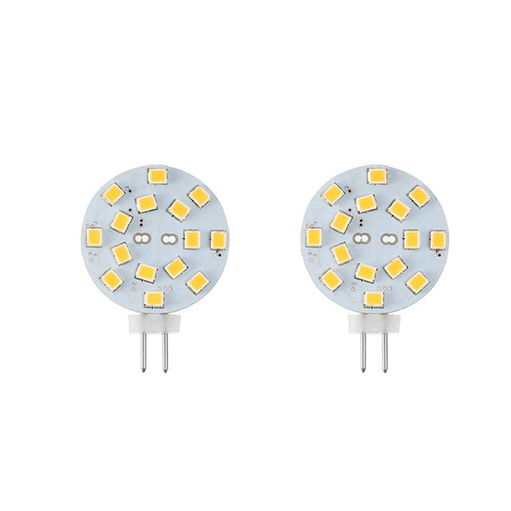 Makergroup 12V G4 Led Bulb 3W Bi-Pin Led Round Wafer Disc Light Bulb 20-30 Watt Equivalent Daylight White 6000K For Puck Lights
