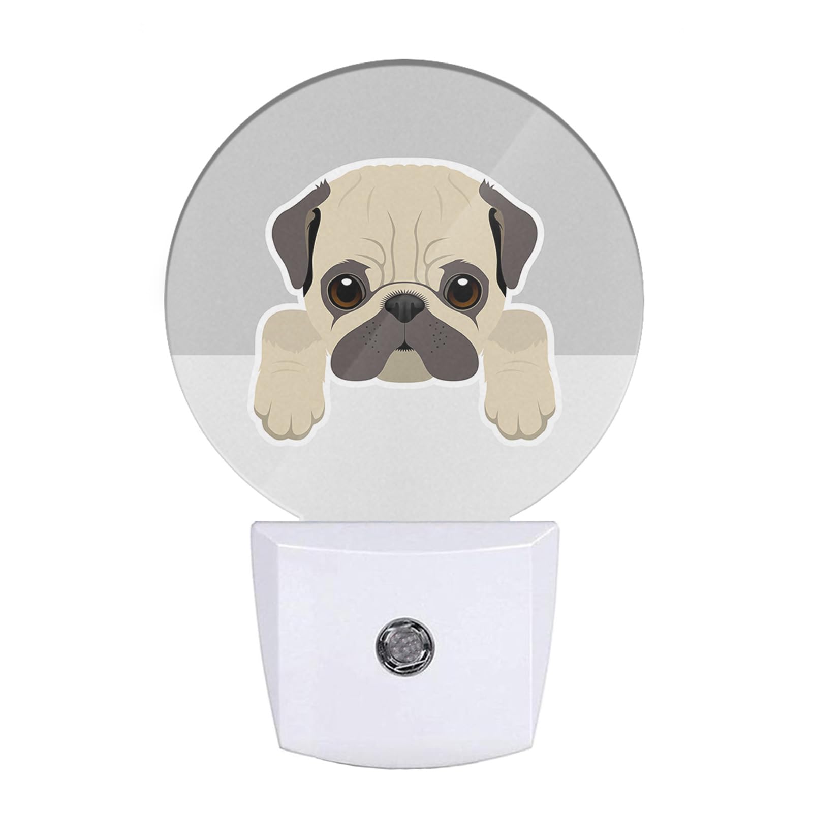 EKOBLA Dog Night Light Cute Cartoon Bulldog Animal Pet Night Lights Plug into Wall with Dusk to Dawn Sensor LED Nightlight for B