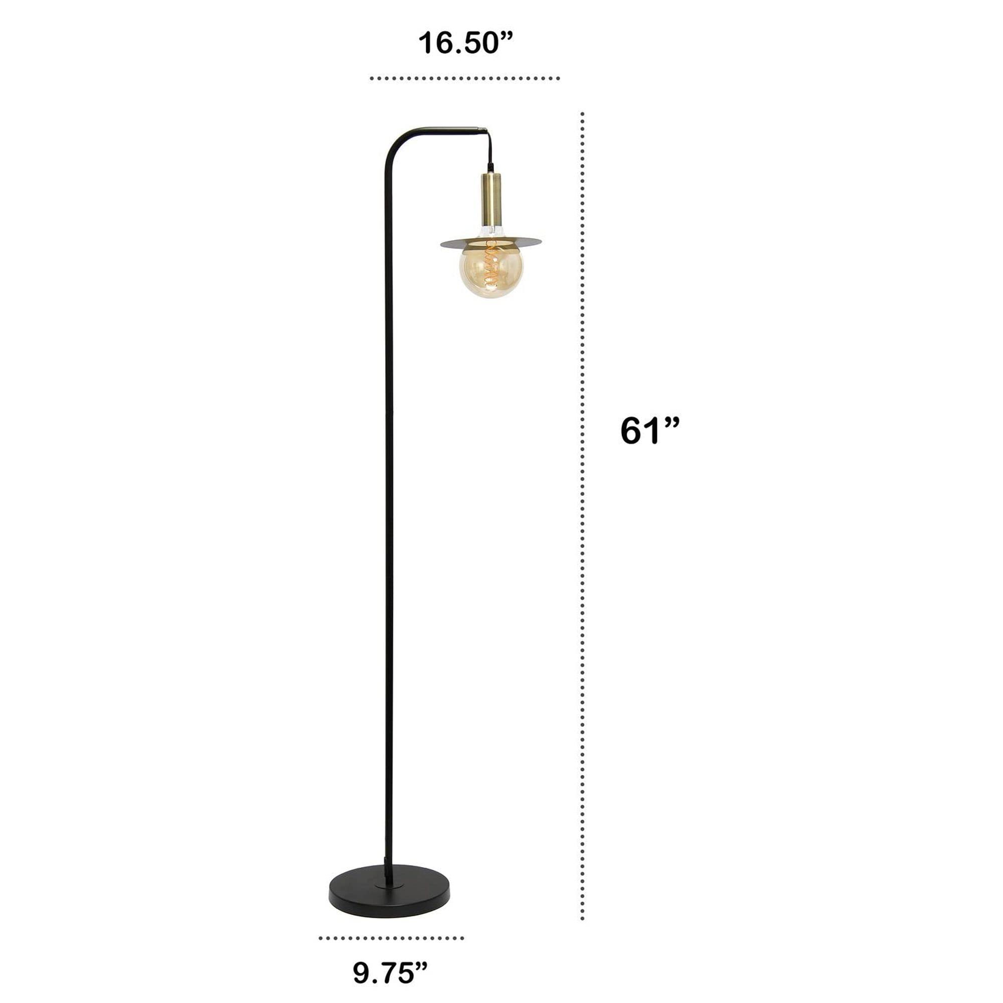 Simple Designs LF2018-BLK Orb Floor Lamp, Metal, Black