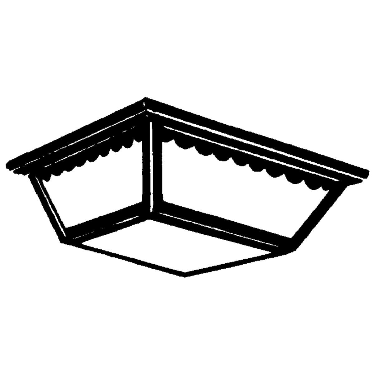 Progress Lighting P5729-31 Transitional Indoor Outdoor Close To Ceiling Flush Mount Light, 9.25-Inch Diameter X 5-Inch Height, M