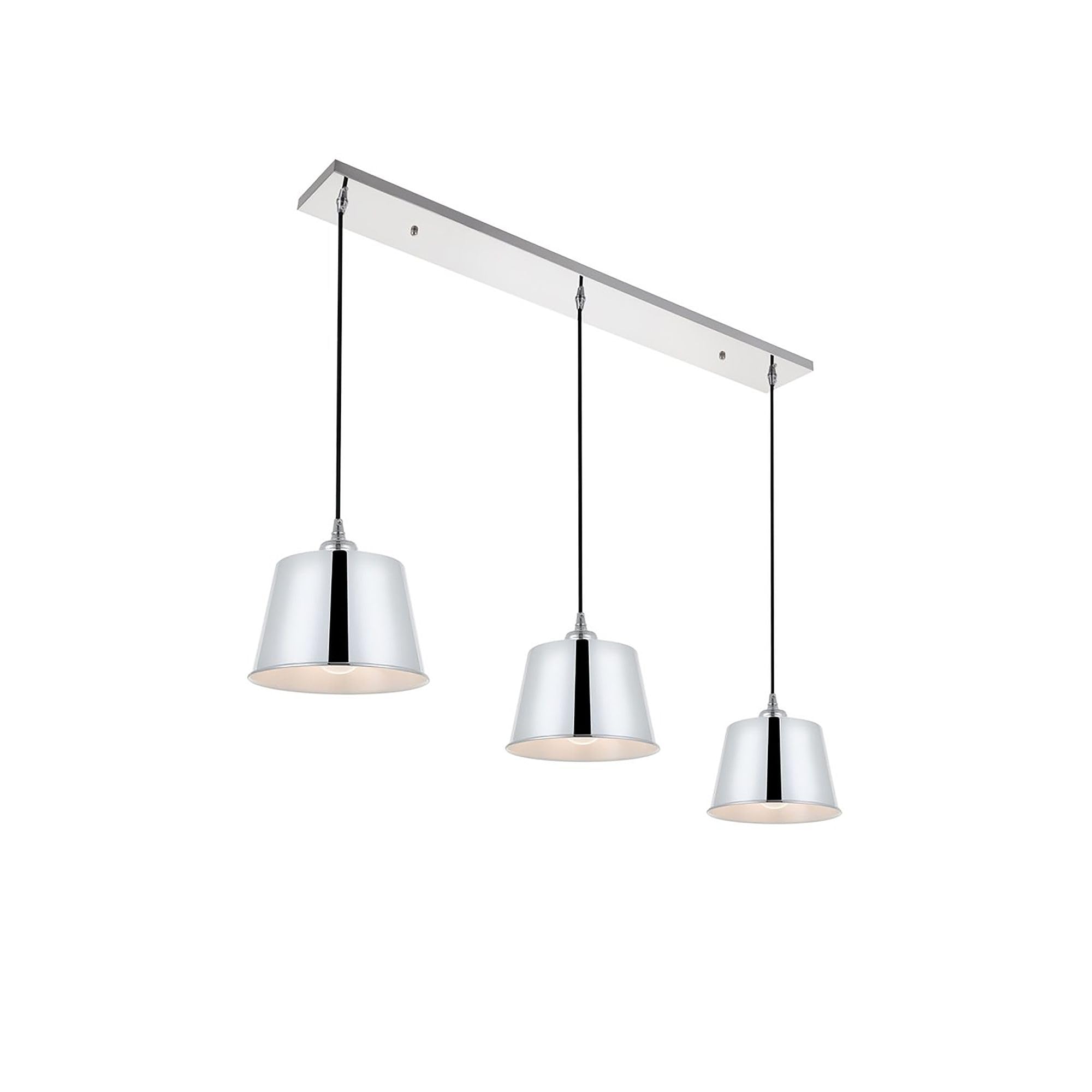 Elegant Lighting Living District Indoor Modern Home Decorative Bright Ceiling NOTA 3 Light Chrome Pendant