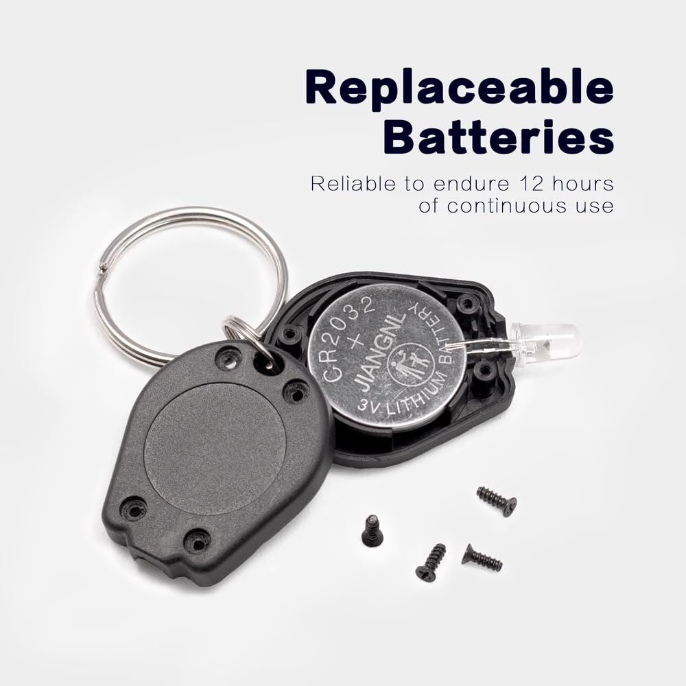 Raysoar 6 Pack Ultra Bright Green Light Keychain Flashlight, Mini Green Led Keychain Flashlight, Green Keychain Flashlight For N