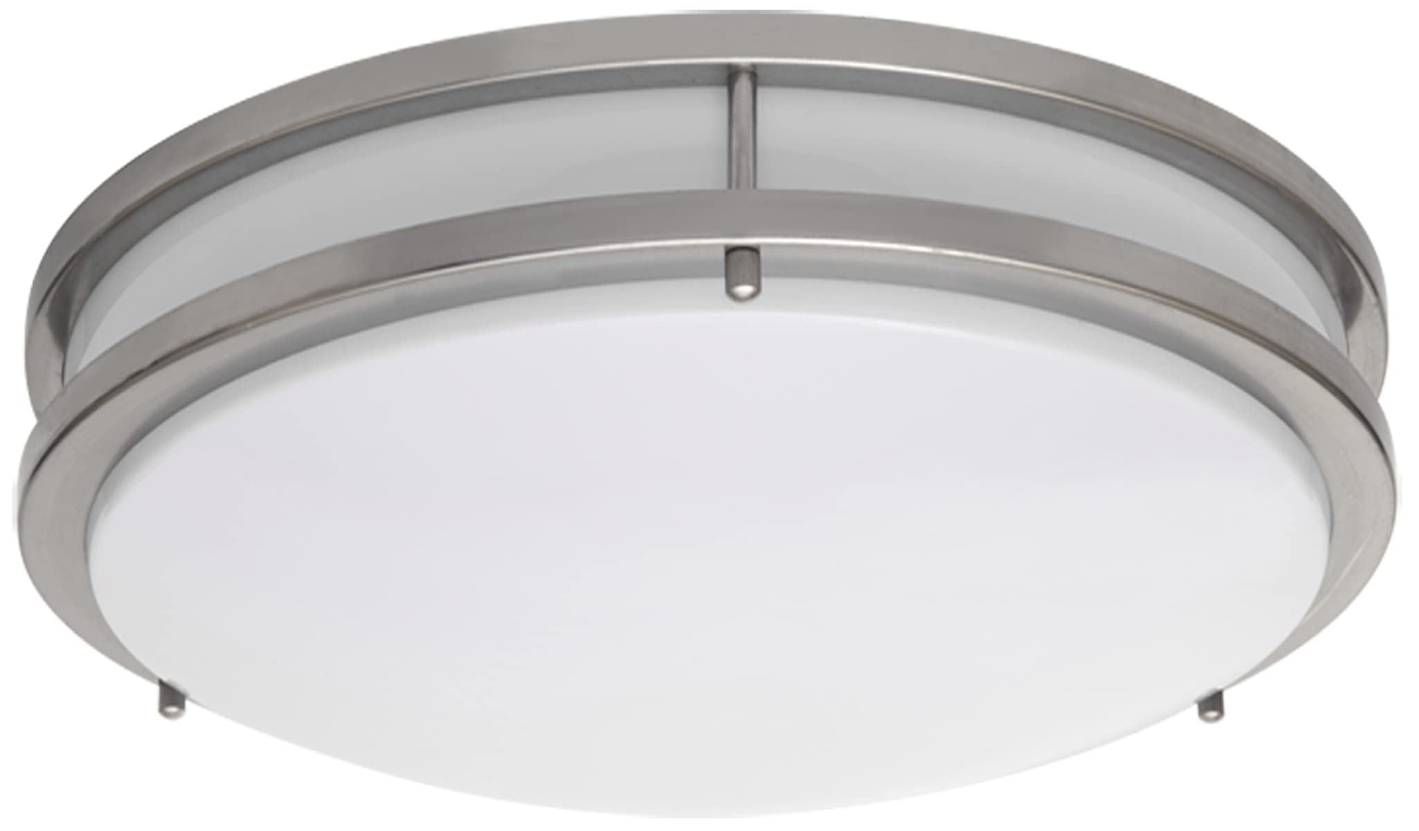 AMAX LIGHTING, INC. LEDJR003L/NKL LED Flush Mount Fixture,35W,17 inchx3.8 inch,Nkl