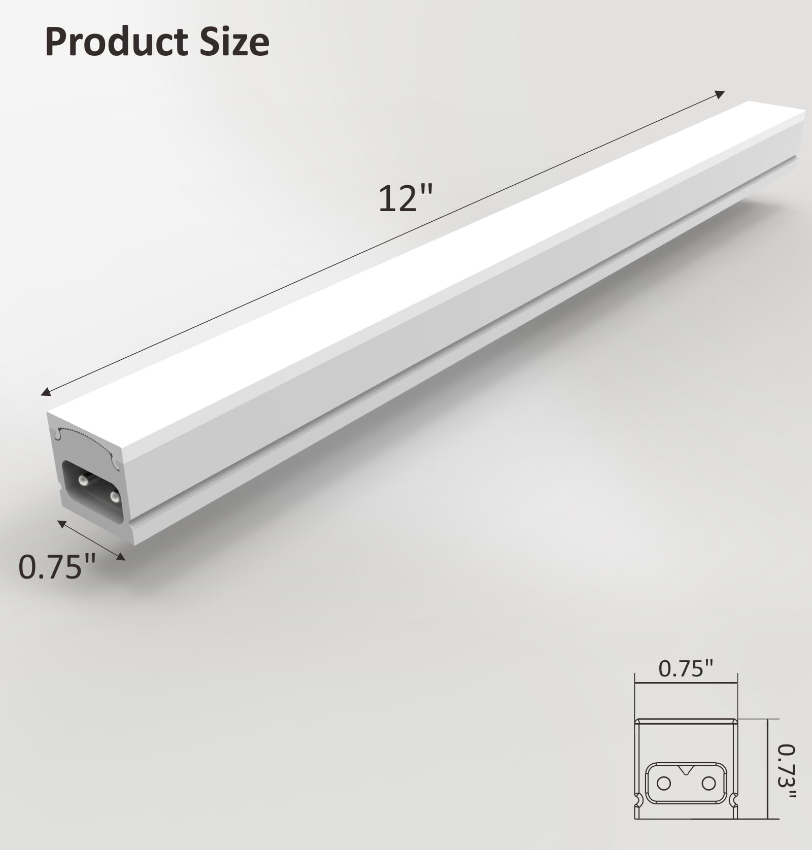 Leetdud Under Cabinet Lighting Plug In, 12 Inch 1 Pc, Linkable Ac120V 3Cct 3000K/4000K/5000K Ultra Slim, Led Under Cabinet Light